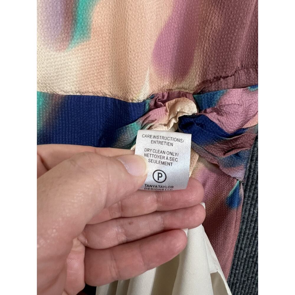 Tanya Taylor Cool Rose Christine Dress Womens 4 Multi Color Abstract Sleeveless - Picture 11 of 12